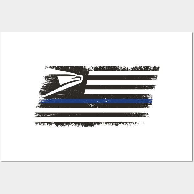 USPS Back the Blue Wall Art by bellamuert3